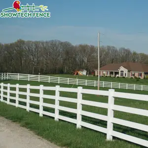 uv protection pvc 4 rail horse rail fence paddock fence