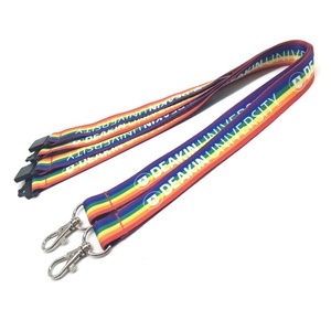 Đôi móc sáng tạo <span class=keywords><strong>Polyester</strong></span> thăng hoa tùy chỉnh cầu vồng màu <span class=keywords><strong>Lanyard</strong></span> - Product Image 1