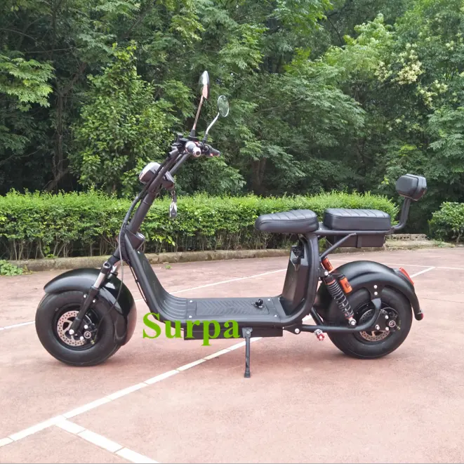 1000 w 1500 w iki pil fat tire elektrikli scooter hong kong/elektrikli motosiklet motoru kiti