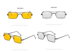 Nouvelle Arrivée lunettes de Soleil À La Mode <span class=keywords><strong>Double</strong></span> <span class=keywords><strong>Pont</strong></span> Lunettes de Soleil Carré Océan Lunettes - Product Image 4