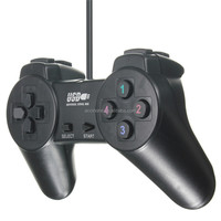 Manette de jeu filaire USB 2.0 noire, manette de jeu, contrôleur de jeu pour PC, ordinateur portable