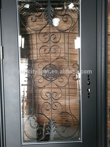 Appartement français villa simple en fer forgé verre avant <span class=keywords><strong>porte</strong></span> en acier conception - Product Image 3