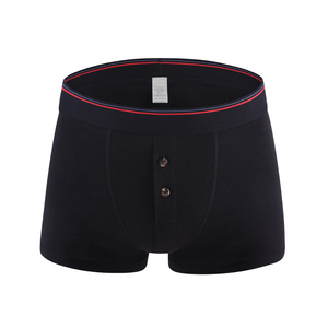 Due Pulsante Pianura Traspirante Uomini Biancheria Intima <span class=keywords><strong>Fantasia</strong></span> Grigio Shorts Retrò - Product Image 2