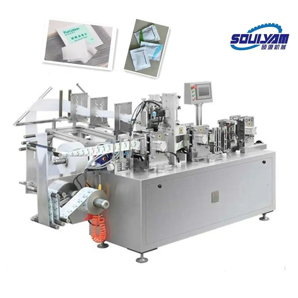 Automatic 4 Side Seal Making Packing Machine For Moist Wipes Alcohol Hand Antibacterial Cleaning Pad Make Up Remover Wipes ZFC