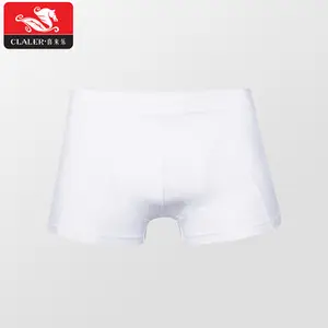 Boxer en coton blanc pour hommes, caleçon, doux, bon marché, collection