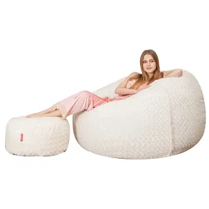 Starkes individuelles Design 3FT- 7FT ungefüllter Sitzsack Stuhl bezug verstellbarer Schon bezug Sitzsack Memory Foam für Wohnzimmer