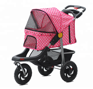 3 पहियों बिल्ली कुत्ते कारों वाहक यात्रा प्लास्टिक पालतू घुमक्कड़ - Product Image 4