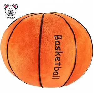 Ev Dekorasyon 45 cm Spor Yuvarlak Top Şekli Yastık koltuk minderi OEM Özel Karikatür Çocuklar doldurulmuş yumuşak oyuncak Peluş Basketbol