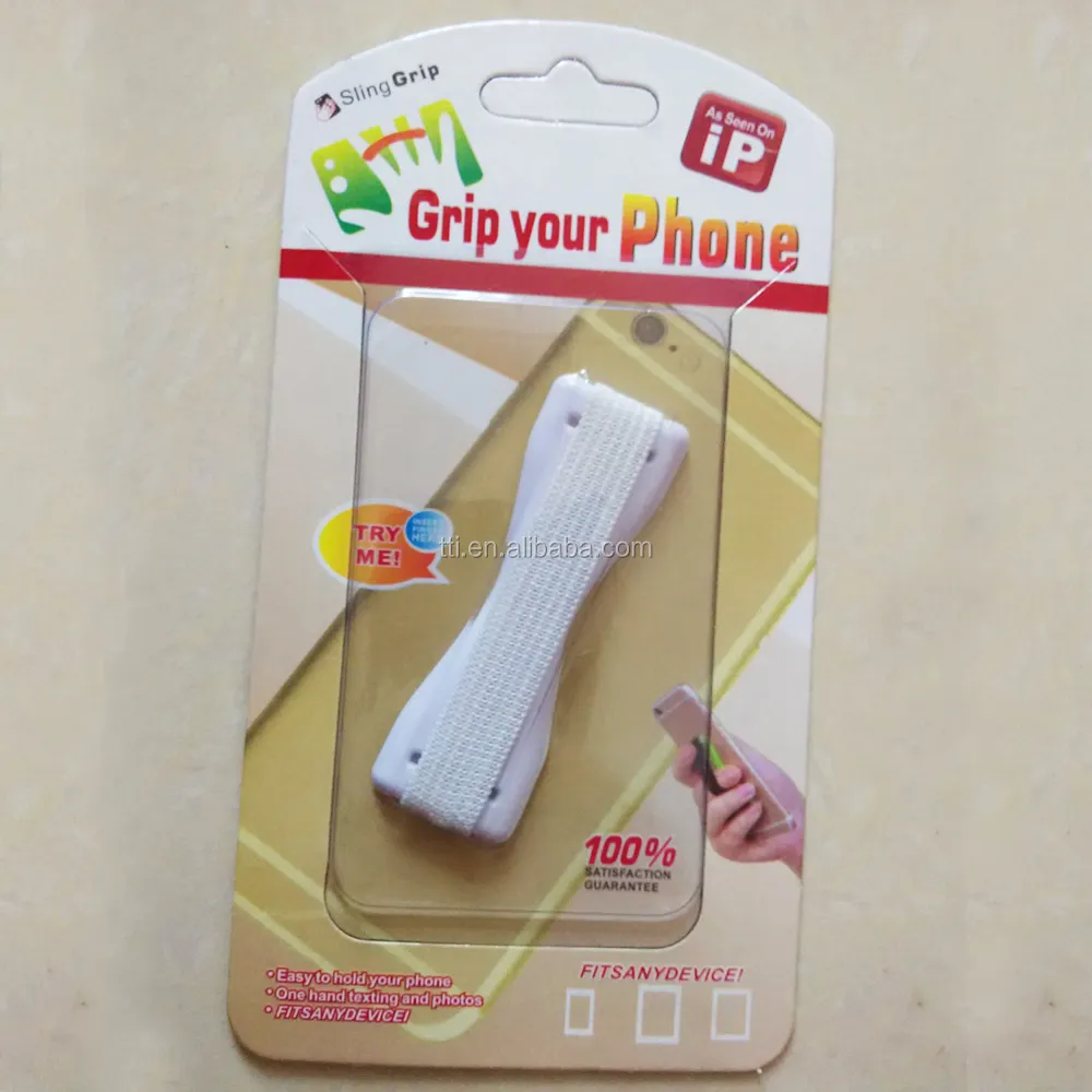 Elastic Strap Mobile Phone Holder Finger Grip Mount Sticky Holder