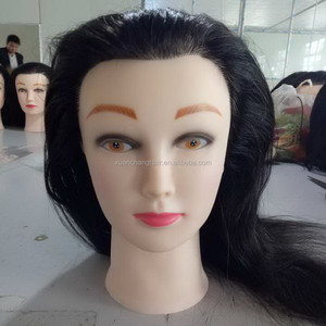 Tête de mannequin de formation 12 \ "à <span class=keywords><strong>prix</strong></span> d'usine avec mannequin de moustache masculine de cheveux brésiliens - Product Image 4