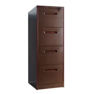 Luoyang printed steel 4 drawers file cabinet office metal wood color cabinet