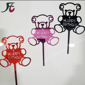 Nuovo Design Topper <span class=keywords><strong>per</strong></span> Torta in Acrilico 'Buon Compleanno' a Forma di Orsetto <span class=keywords><strong>per</strong></span> Decorazione <span class=keywords><strong>Torte</strong></span> di Feste di Compleanno <span class=keywords><strong>per</strong></span> Bambini - Product Image 2