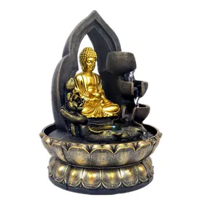Resin religious Buddha water fountain handicraft