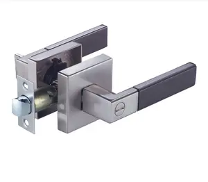 2024 in lega di zinco pesante maniglia serratura della porta di sicurezza per camera da letto/bagno chiave meno lucchetto in nichel satinato