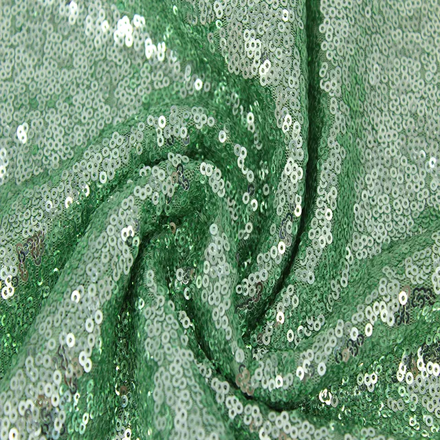 Tecido dourado de lantejoulas, cor verde hortelã brilhante tecido de lantejoulas retangular poliéster rede de lantejoulas tecido