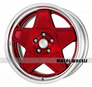 Llanta de rueda de aleación de aluminio para coche, 13 pulgadas, línea roja, nuevo diseño