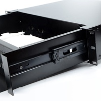 2U 19 ''Tipo deslizante Panel de conexión de fibra óptica de montaje en rack Cable óptico de 48 puertos SC Caja de terminales tipo cajón de 48 núcleos