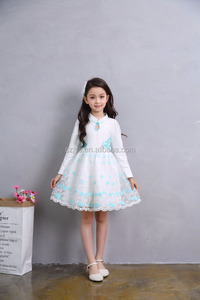 Nuovo design di stile Cinese manica lunga flower girl dress - Product Image 5