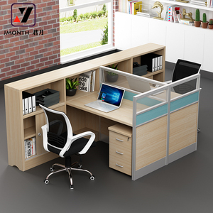 Hiện đại bền Modular văn phòng cubicle Workstation với bảng điều khiển bàn gỗ - Product Image 2