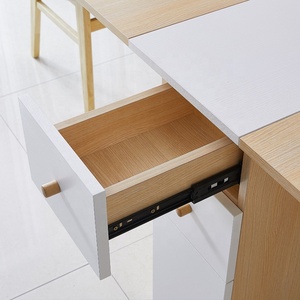 Venta al por mayor fiesta de reunión plegable de madera comer mesa con cajones - Product Image 4