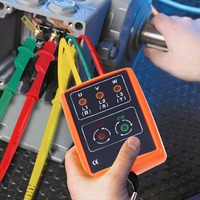 Indicador de Rotación de Fase Trifásico, Probador de Secuencia de Fase 60~600V, Medidor con Alarma LED