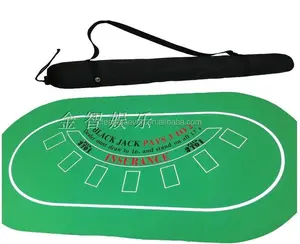 Texas Holdem Poker Bảng Hàng Đầu Thăng Hoa Cao Su Mat, Không Trơn Trượt In Kỹ Thuật Số Poker Mat