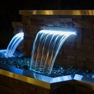 Ornement de jardin en <span class=keywords><strong>cascade</strong></span> de lame d'eau en acier inoxydable de 100 cm - Product Image 1