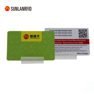 SUNLAN PVC RFID 13.56MHz NFC ISO 15693 1024Bit 1K SLIX / I CODE SLI Chip Hotel Access Control Key Card - Product Image 2