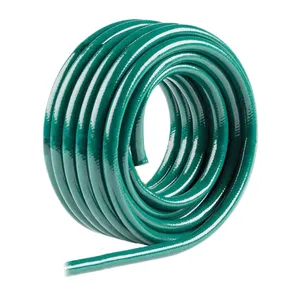 China Supplier 3/4 inch 8bar Green Flexible Water Delivery PVC Garden Hose 30m without connector