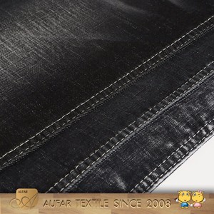 M147 2017 negro encerado algodón spandex poli ventajas y desventajas de tela de mezclilla - Product Image 2