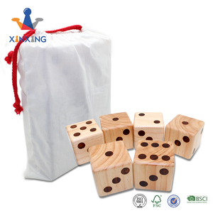 Xúc Xắc Gỗ Khổng Lồ Xúc Xắc Sân Khổng Lồ 6 Gói Đặt Jumbo Trò Chơi Sân Cỏ Ngoài Trời Bằng Gỗ Cực Lớn Được Đánh Số Lớn Xúc Xắc Trong Túi Dây Rút - Product Image 2