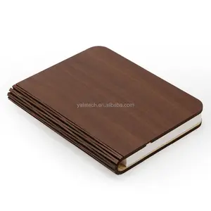 Wooden Book Shaped Rechargeable Folding Book Light For Reading With Magnetic