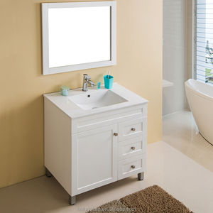 Muebles de pared de acero inoxidable, armarios de baño, tocador de baño de lujo, tocador de baño con espejo y lavabo - Product Image 6