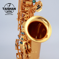 Taishan Musical Instrument Eb Alto Saxophone Gold Lacquer Color