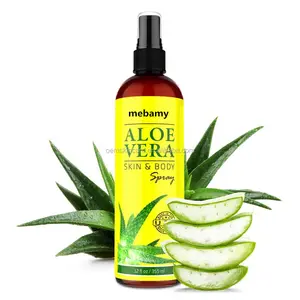 Pulverizador de Aloe Vera orgánico 99%, para el cuerpo y el cabello, Etiqueta Privada