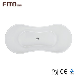 Guangdong Bas Prix 1700x750x580mm Blanc Ronde Couverte Center Acrylique Baignoire - Product Image 1