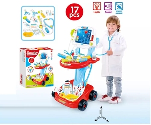 Set Gioco Carrello del Dottore per Bambini, <span class=keywords><strong>Giocattoli</strong></span> di Ruolo per Giocare a Dottore - Product Image 5