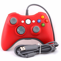 Manette de jeu filaire USB 360 pour PC Windows avec fonction de vibration
