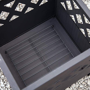 Gỗ đốt nóng xách tay BBQ brazier ngoài trời vuông firepit vườn cháy <span class=keywords><strong>Pit</strong></span> giỏ - Product Image 5