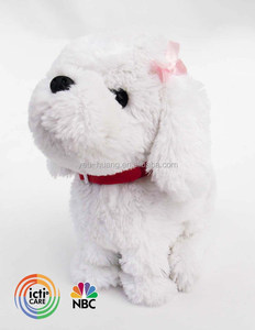 Peluche chien, blanc, malaisien, luxe, - Product Image 3