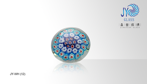 Presse-papiers Millefiori <span class=keywords><strong>en</strong></span> <span class=keywords><strong>verre</strong></span> de <span class=keywords><strong>Murano</strong></span> <span class=keywords><strong>Boule</strong></span> soufflée colorée décorée pour la décoration de la maison Modèle artisanal - Product Image 4