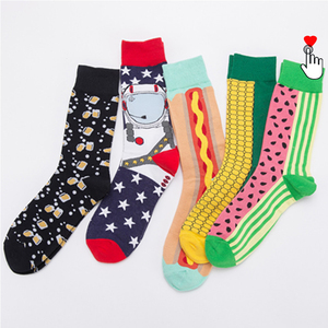 5 colores taza de cerveza sandía astronauta maíz <span class=keywords><strong>pasta</strong></span> tiempo de vida de hombre de la calle de calcetines 2019 - Product Image 1