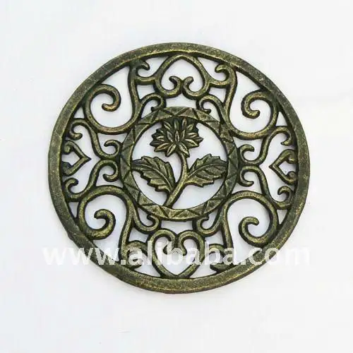 cast iron flower trivet