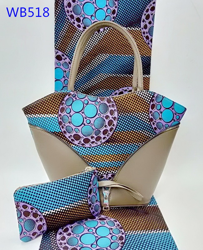Оптовая продажа, 100% хлопок, вощеная ткань, африканские Вощеные принты, модные сумки, набор женских сумок