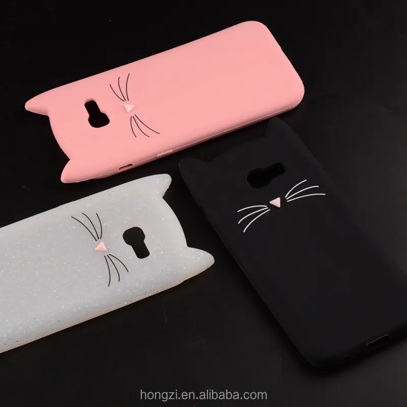 Cat Phone Case For Samsung Galaxy A5 2017 Silicone TPU 3D Cat Ear Cover Phone Cases For Samsung A5 2017 A520 A520F Case Coque