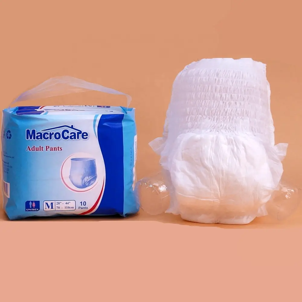 Macrocare disposable plastic adult diaper pants samples adult diapers