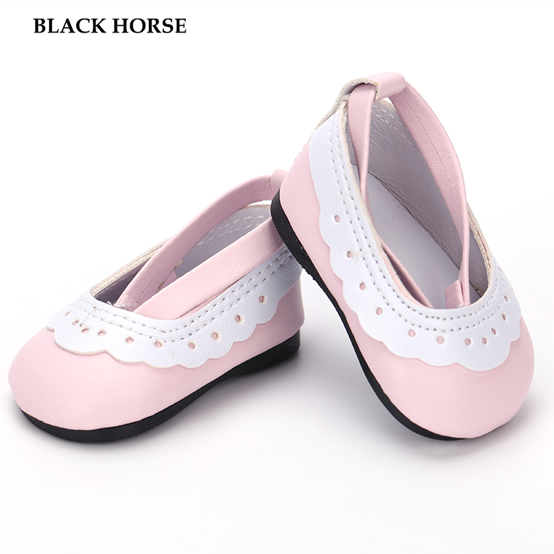 Лакированной кожи розового цвета в кукольном стиле, модельная обувь подходит 18 дюймов американская девушка куклы