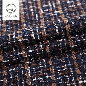 Trung Đông Phong Cách Đen Acrylic Nylon Boucle Blend Tweed Slub Coat Vải - Product Image 5