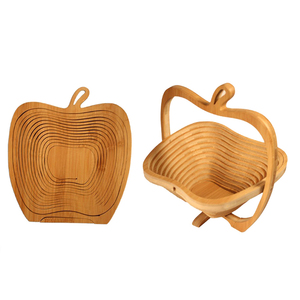 Vente chaude Vintage Style Bambou <span class=keywords><strong>Table</strong></span> Coaster Noix <span class=keywords><strong>Panier</strong></span> et Plateau De Nourriture pour La Décoration De La Maison avec Boîte-Cadeau - Product Image 3