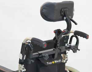 Accesorios para sillas de ruedas, reposacabezas ajustable para silla de ruedas, suministros de terapia de rehabilitación, plástico y acero - Product Image 6
